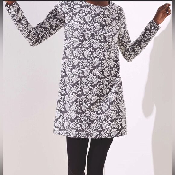 New 70% off LOFT Floral Long Sleeve Dress - Picture 1 of 6